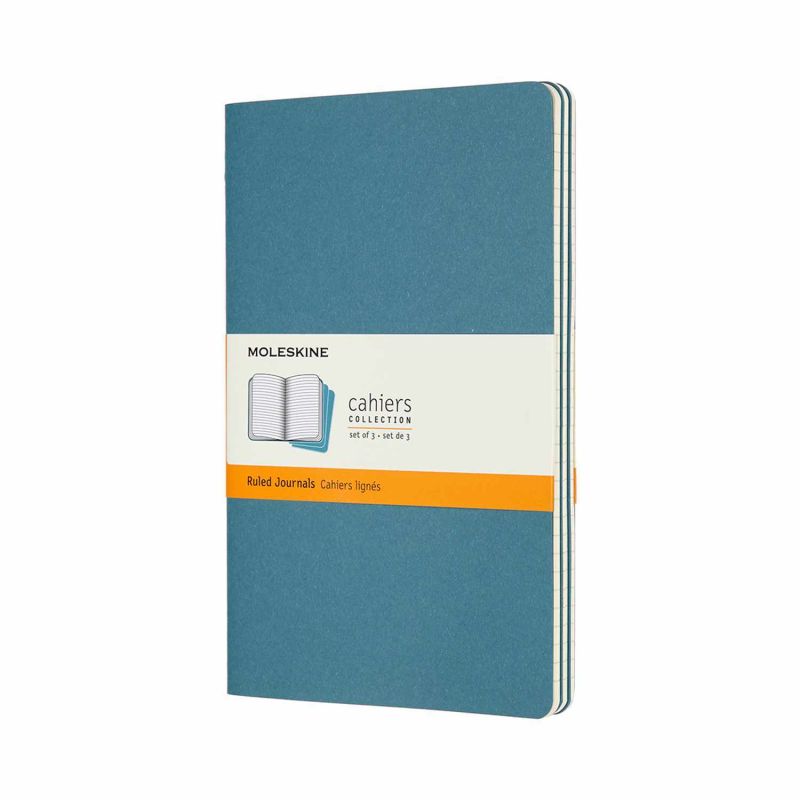 Notizbücher Cahier liniert Kartoneinband A5 3 Stück von Moleskine