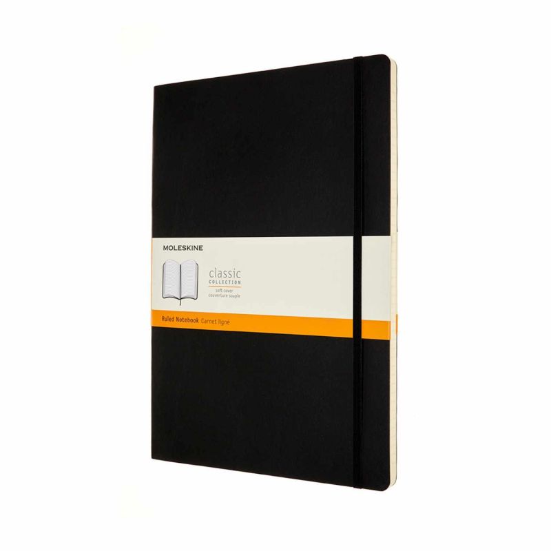 Notizbuch liniert Soft Cover schwarz A4 von Moleskine