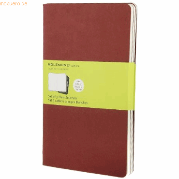 Moleskine Notizheft Cahier L A5 13x21cm VE=3 Stück blanko preiselbeerr Moleskine Notizheft Cahier L A5 13x21cm VE=3 Stück blanko preiselbeerr von Moleskine