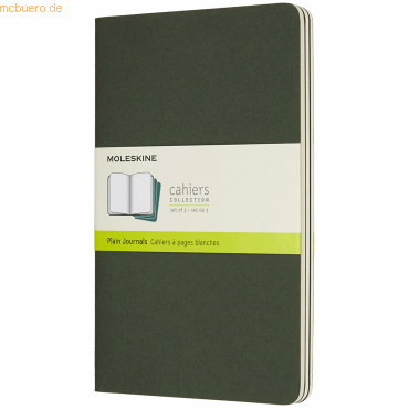 Moleskine Notizheft Cahier Large A5 blanko Kartoneinband VE=3 Stück my von Moleskine