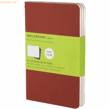 Moleskine Notizheft Cahier P A6 9x14cm VE=3 Stück blanko preiselbeerro Moleskine Notizheft Cahier P A6 9x14cm VE=3 Stück blanko preiselbeerro von Moleskine