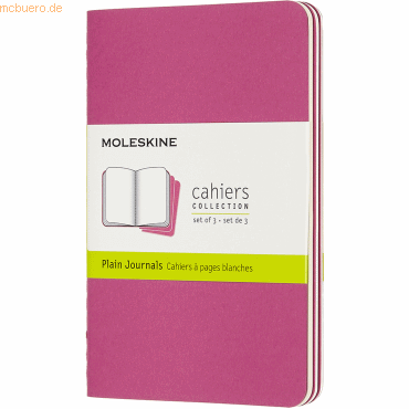 Moleskine Notizheft Cahier Pocket A6 blanko Kartoneinband VE=3 Stück k von Moleskine