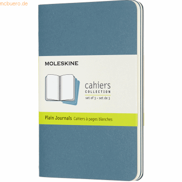 Moleskine Notizheft Cahier Pocket A6 blanko Kartoneinband VE=3 Stück l von Moleskine