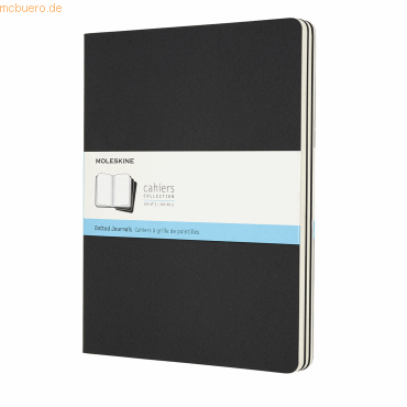 Moleskine Notizheft Cahier XL 19x25cm Punktraster Kartoneinband VE=3 S von Moleskine