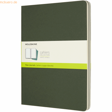 Moleskine Notizheft Cahier XL 19x25cm blanko Kartoneinband VE=3 Stück von Moleskine