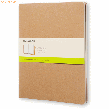 Moleskine Notizheft Cahier XXL 21,59x27,94cm blanko Kartoneinband VE=3 von Moleskine