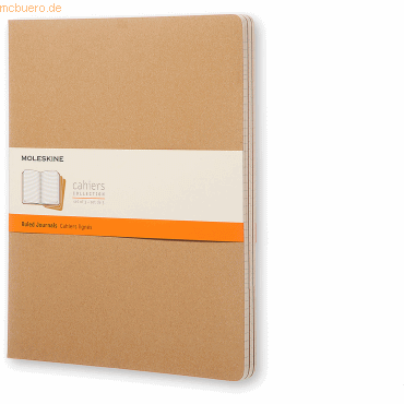 Moleskine Notizheft Cahier XXL 21,59x27,94cm liniert Kartoneinband VE= von Moleskine