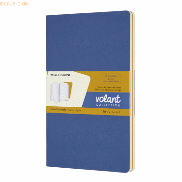 Moleskine Notizheft Volant Large A5 liniert Softcover VE=2 Stück vergi von Moleskine