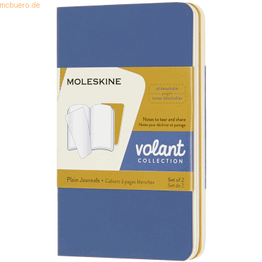 Moleskine Notizheft Volant XS 6,5x10,5cm blanko Softcover VE=2 Stück v von Moleskine