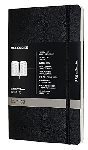 Moleskine Professionelles Large Notizbuch (Soft Cover) Schwarz von Moleskine