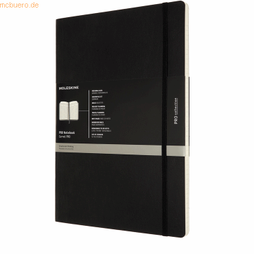 Moleskine Professionelles Notizbuch A4 Softcover 96 Blatt schwarz von Moleskine