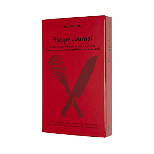 Moleskine - Rezeptjournal, Themen-Notizbuch - Hardcover-Notizbuch zum Sammeln und Organisieren Ihrer Rezepte - Große Größe 13 x 21 cm - 400 Seiten von Moleskine