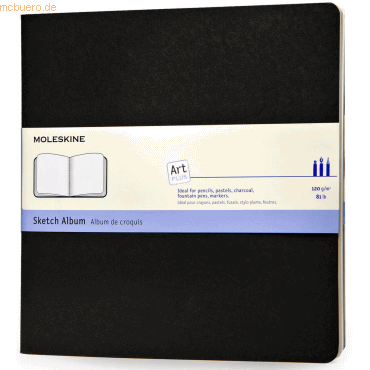 Moleskine Skizzenalbum Square 19x19cm 120g/qm 44 Blatt Kartoneinband s von Moleskine
