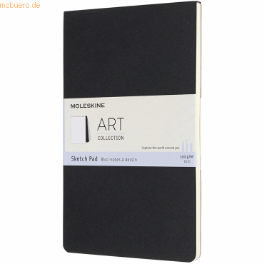Moleskine Skizzenblock Large A5 120g/qm Kartoneinband schwarz Moleskine Skizzenblock Large A5 120g/qm Kartoneinband schwarz von Moleskine