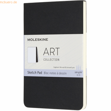 Moleskine Skizzenblock Pocket A6 120g/qm Kartoneinband schwarz von Moleskine