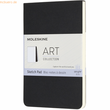Moleskine Skizzenblock Pocket A6 120g/qm Kartoneinband schwarz Moleskine Skizzenblock Pocket A6 120g/qm Kartoneinband schwarz von Moleskine