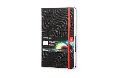 Moleskine Smart Notebook (Digitales Notizbuch mit weißen Seiten verbunden mit der App Creative Cloud, Hardcover, Großformat 13 x 21 cm) 600 Seiten, schwarz von Moleskine