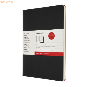 Moleskine Studien-Notizheft Cahier A4 liniert 80 Blatt Kartoneinband V von Moleskine