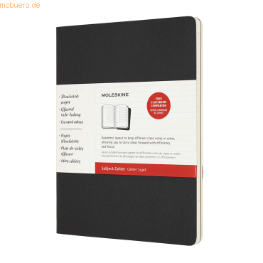 Moleskine Studien-Notizheft Cahier XL 19x25cm liniert 80 Blatt Kartone von Moleskine