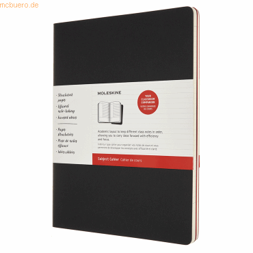 Moleskine Studien-Notizheft Cahier XXL 21,59x27,94cm liniert 80 Blatt von Moleskine