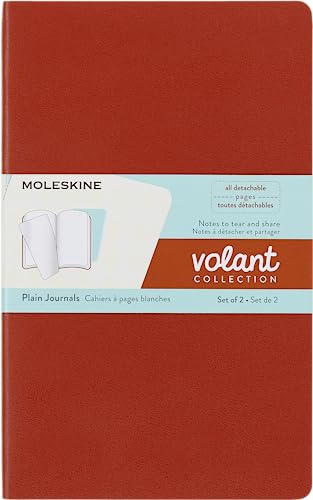 Moleskine Volant Journals Large Plain Coral Orange Aqua.Blue von Moleskine