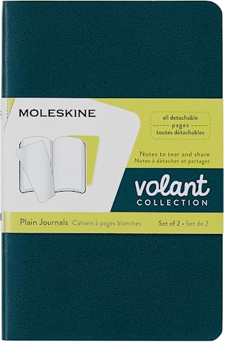 Moleskine Volant Notizhefte (blanko, Soft Cover, Pocket/A6) 2er Set Kieferngrün, Zitronengelb von Moleskine