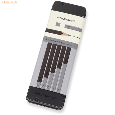 Moleskine Zeichenstift-Set 6B/4B/2B/HB/H VE=5 Stück Moleskine Zeichenstift-Set 6B/4B/2B/HB/H VE=5 Stück von Moleskine