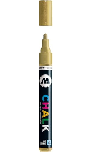 Kreidemarker CHALK Marker 4mm metallic gold Rundspitze von Molotow