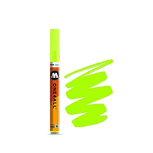 Molotow 127-HS Marker ONE4ALL, 2mm Spitze, 5,0ml, neongrün fluoreszierend von Molotow