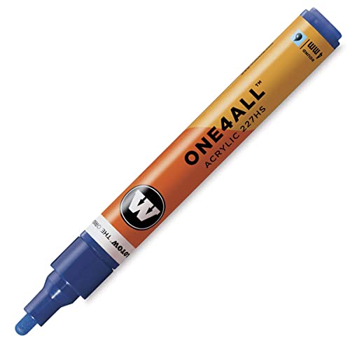 Molotow 227-HS Marker ONE4ALL, 4mm Spitze, 9,0ml, echtblau von MOLOTOW