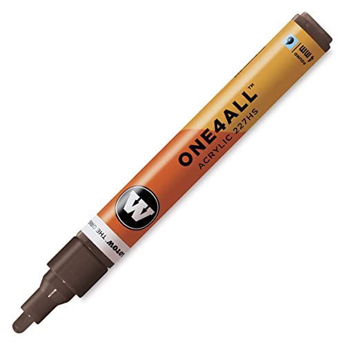 Molotow 227-HS Marker ONE4ALL, 4mm Spitze, 9,0ml, haselnussbraun von Molotow