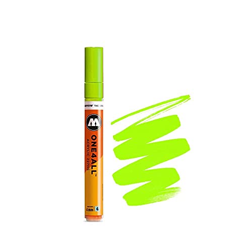 Molotow 227-HS Marker ONE4ALL, 4mm Spitze, 9,0ml, neongrün fluoreszierend von Molotow