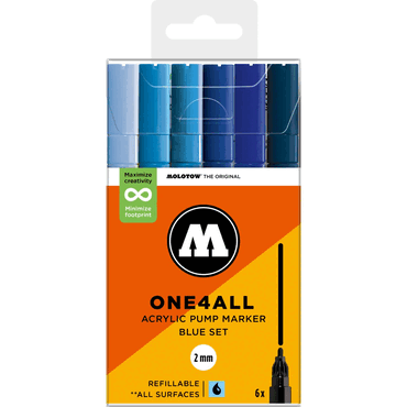 Molotow Acrylmarker One4All 127HS Blue Set von Molotow