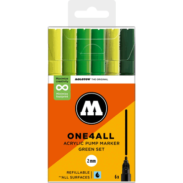 Molotow Acrylmarker One4All 127HS Green Set von Molotow