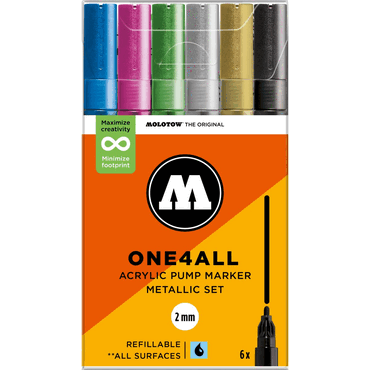 Molotow Acrylmarker One4All 127HS Metallic Set von Molotow