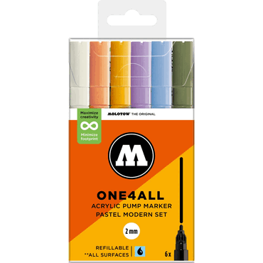 Molotow Acrylmarker One4All 127HS Pastel Modern Set von Molotow