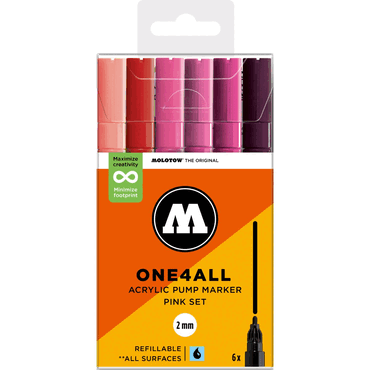 Molotow Acrylmarker One4All 127HS Pink Set von Molotow