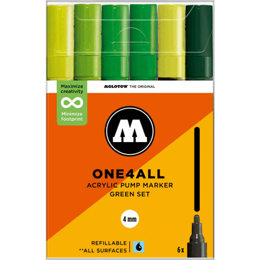 Molotow Acrylmarker One4All 227HS Green Set von Molotow
