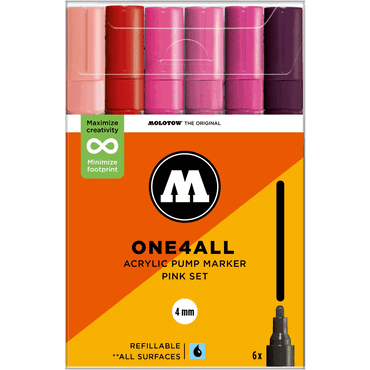 Molotow Acrylmarker One4All 227HS Pink Set von Molotow