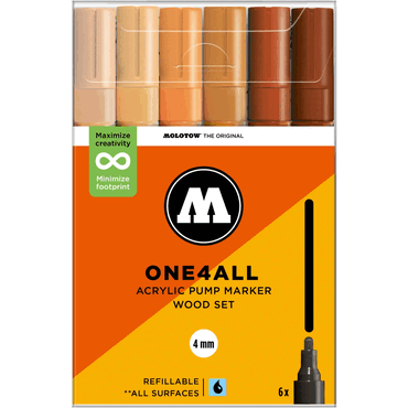 Molotow Acrylmarker One4All 227HS Wood Set Molotow Acrylmarker One4All 227HS Wood Set von Molotow