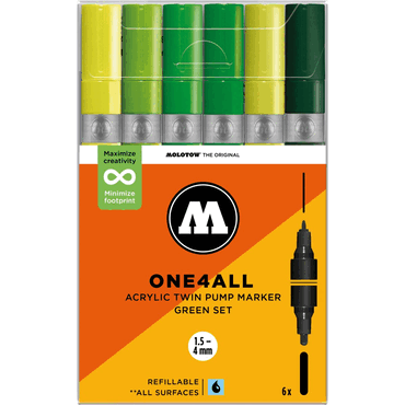 Molotow Acrylmarker One4All Twin Green Set Molotow Acrylmarker One4All Twin Green Set von Molotow