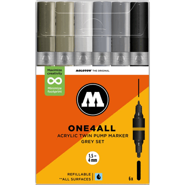 Molotow Acrylmarker One4All Twin Grey Set Molotow Acrylmarker One4All Twin Grey Set von Molotow