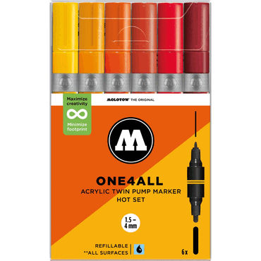 Molotow Acrylmarker One4All Twin Hot Set Molotow Acrylmarker One4All Twin Hot Set von Molotow