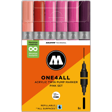 Molotow Acrylmarker One4All Twin Pink Set Molotow Acrylmarker One4All Twin Pink Set von Molotow