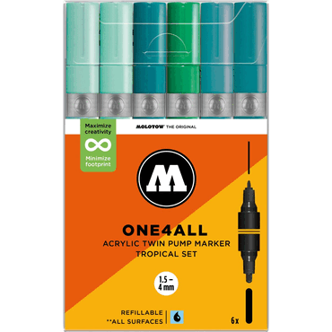 Molotow Acrylmarker One4All Twin Tropical Set Molotow Acrylmarker One4All Twin Tropical Set von Molotow