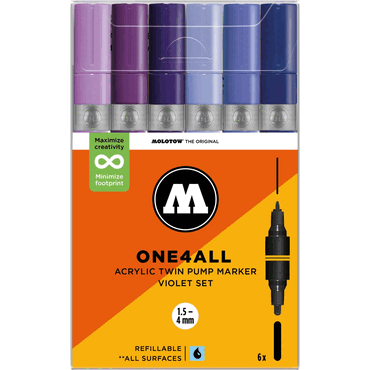 Molotow Acrylmarker One4All Twin Violet Set Molotow Acrylmarker One4All Twin Violet Set von Molotow