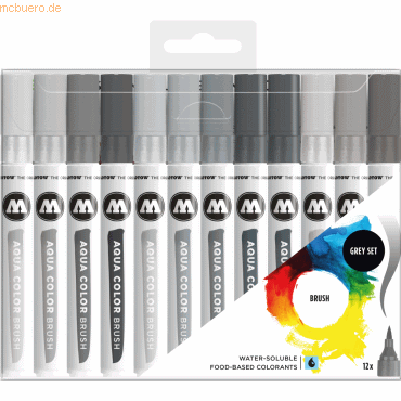 Molotow Aquarellstift Aqua Color Brush Grey-Set 1 1-2 mm sortiert VE=1 Molotow Aquarellstift Aqua Color Brush Grey-Set 1 1-2 mm sortiert VE=1 von Molotow