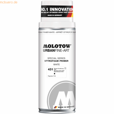 Molotow Farbspray UFA Styrofoam Primer 400ml weiß von Molotow