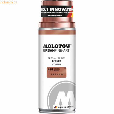 Molotow Farbspray Urban Fine-Art 400ml Effect kupfer (copper) von Molotow