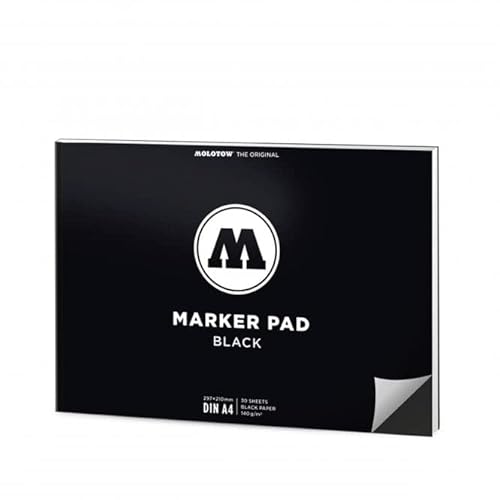 Molotow Marker Pad A4 Quer Schwarz (30 Blatt) von Molotow